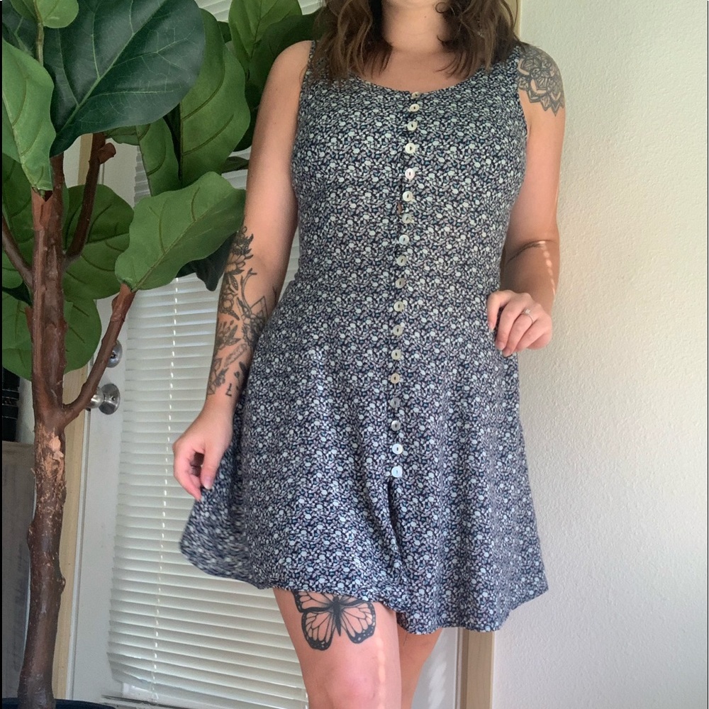 Vintage button down sun dress